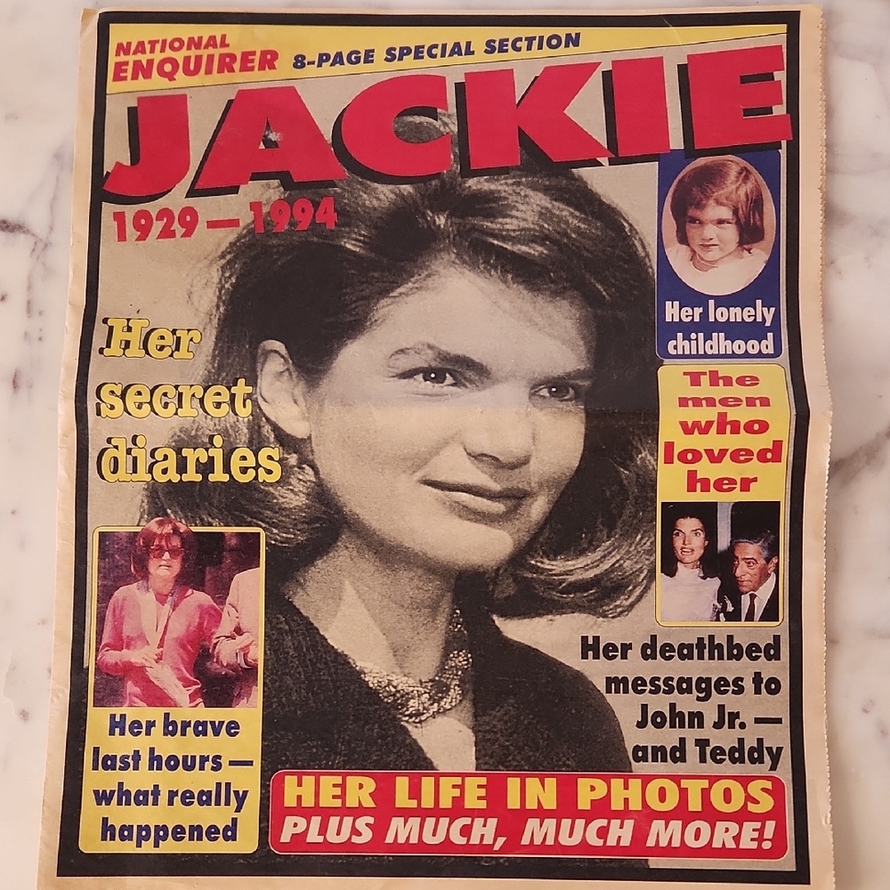 National Enquirer Jackie O Special Edition Magazine 8 Page No Tears | No Spots